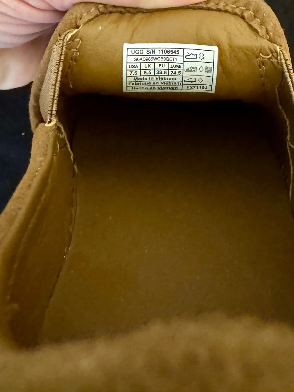 UGG Womens Jass Suede Slip-On Loafers in Light Brown Size 7.5